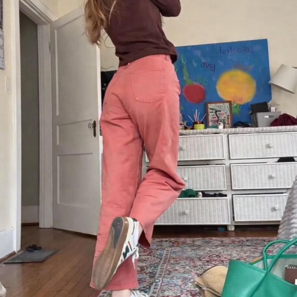 Sleeper Women's Pink and Orange Trousers